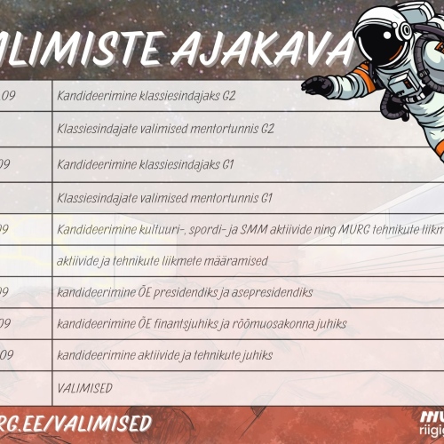 valimiste ajakava 24-25